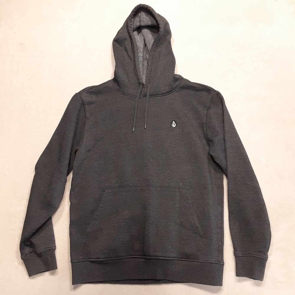 Volcom Mens Foreman Pullover Hoodie Small Dark Charcoal Gray A4102402